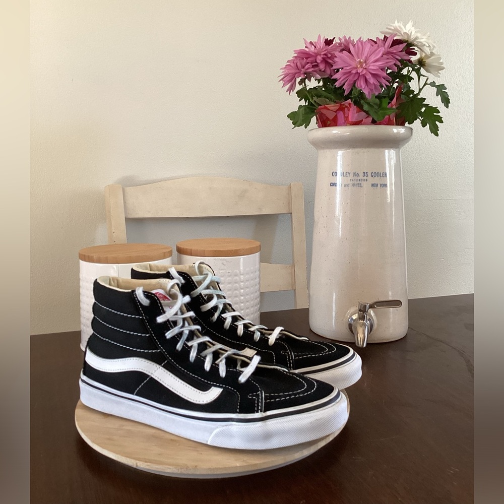 Vans Sk8-Hi High Top Skate Shoes Black White Mens 6 Womens‎ 7.5 VN000D5IB8C
